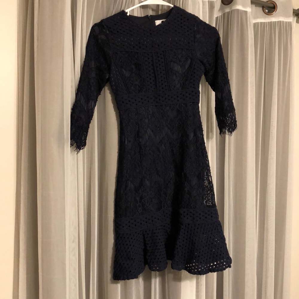 Dainty Jewells | Little Sweet Peony Dress in Navy